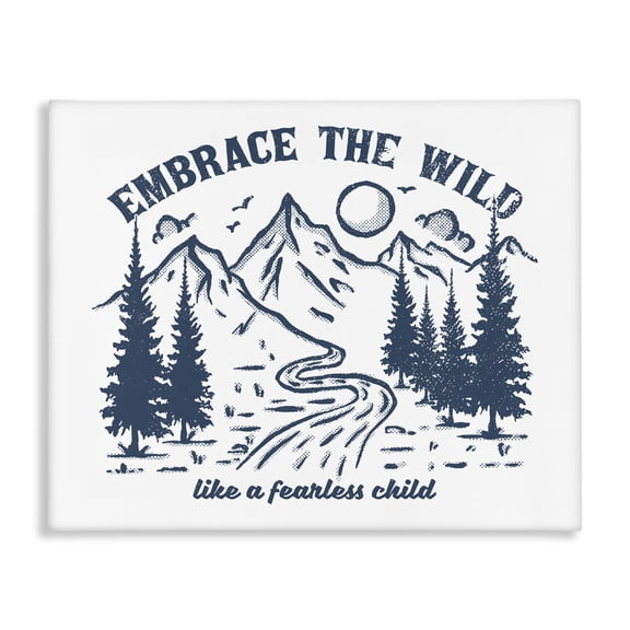 Stupell Industries Farmhouse Embrace the Wild Phrase Canvas Art, 20 x 16, by Ahmed Sameh Hussein