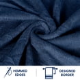 thumbnail image 5 of Casa Lino 8Pc Premium Bath Towel Set (2 Bath Towels, 4 Washcloths, 2 Hand Towels) - 100% Cotton, 400GSM & Ultra Absorbent (Cobalt), 5 of 6