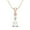 Rose Plated Silver, variant on 7x5mm Pear Shaped Pearl Drop Pendant 925 Sterling Silver Women's Wedding Necklace