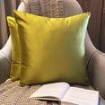 thumbnail image 2 of The HomeCentric Decorative Lumbar Pillow Cover Chartreuse Pack Of 2, 20"x54" (50x135 cm) Satin Solid Oblong Pillow Cover, Modern Cushion Cover Style - Chartreuse Slub Satin, 2 of 14