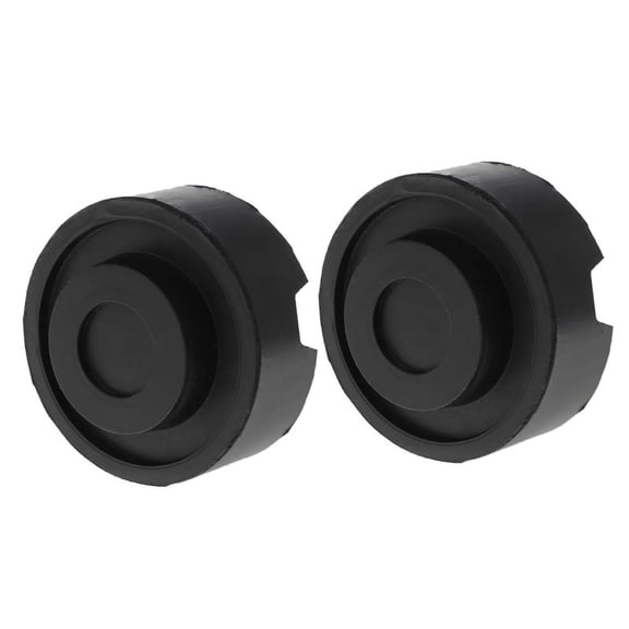 2X Black Rubber Slotted Floor Jack Pad Frame Rail Adapter for Pinch Weld Side Pad