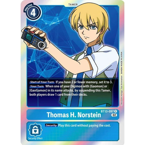 Digimon Versus Royal Knights Rare Thomas H. Norstein BT13-097