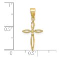 thumbnail image 4 of Auriga Fine Jewelry 10K Yellow Gold Passion Cross Charm for Women (L-24 mm, W-12 mm), 4 of 6