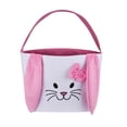 thumbnail image 5 of Hvmvliv Easter Basket Long Eared Portable Easter Tote Bag, Lightweight Basket for Celebrations, Easy Flatten Storage for Travel & Gifts Pink, 5 of 6