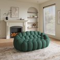 thumbnail image 2 of The Magic Home 80" 2-Seater Bubble Curved Couch, Green, 2 of 10