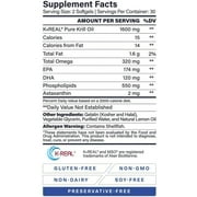 1MD Nutrition KrillMD - Antarctic Krill Oil Omega 3 Supplement with Astaxanthin, EPA, DHA | 2X More Effective Than Fish Oil | 60 Lemon-Coated Softgels