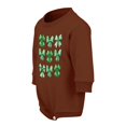 thumbnail image 5 of Coerni Four Leaf Clover Romper for Baby Boys Girls Bowknot Sweatshirt 𝐎nesie Cute Easter Clothes Cotton Warmly Spring Outwear, 5 of 8