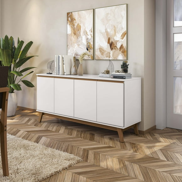 Aparador Bufetero Kappesberg 156cm 4 Puertas Blanco