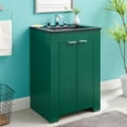 thumbnail image 2 of Sink Vanity Cabinet, Melamine, Green Black, Modern Contemporary Urban Design, Hotel Bedroom Bathroom Master Suite Guest, 2 of 10