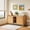Wood, variant on Rattan Double Cat Litter Box Enclosure - Hidden Cabinet for 2 Cats with Removable Mat, S-Shaped Hooks & Play Game - Decorative Large Cat Washroom Furniture for Living Room or Bedroom - Natural Color