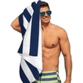 thumbnail image 4 of Yibo Pink Stripe Beach Towel Quick Dry, Polyester Beach Towel for Beach, Pool, Gym, Bathroom, 4 of 8