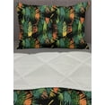thumbnail image 3 of Leaf Print Comforter & Sham Bedding Set, Tropical Composition with Colorful Rainbow Toned Illustration Hawaiian Jungle, 3 pcs Duvet Set Microfiber Filling Quilt, 5 Sizes, Multicolor, by Ambesonne, 3 of 4
