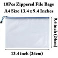 thumbnail image 3 of 10 Uds. Bolsas para archivos con cremallera, bolsa con cremallera, bolsa con cierre para documentos de Pvc, carpetas, bolsa para documentos, organizador de recibos para oficina, escuela, hogar Tr, 3 of 5