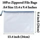 thumbnail image 3 of 10 Uds. Bolsas para archivos con cremallera, bolsa con cremallera, bolsa con cierre para documentos de Pvc, carpetas, bolsa para documentos, organizador de recibos para oficina, escuela, hog, 3 of 5