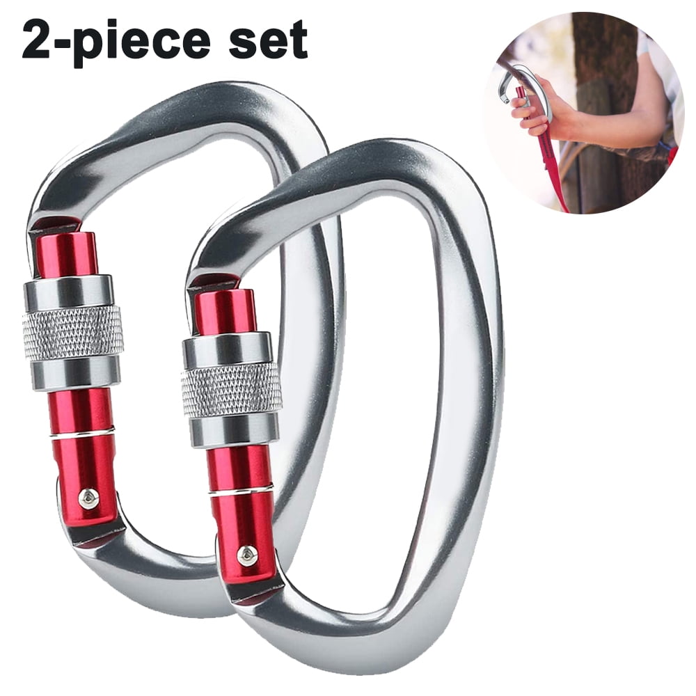 25KN Aluminums Alloy Carabiner D-Rings Clip Snap Hook Safetys Lock Climbing Gear 