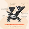 thumbnail image 5 of Baby Trend Infant & Toddler Double Stroller, Sit N' Stand, Stormy, Foldable, 5 of 13
