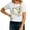 White, variant on Busydd St. Patrick's Day T Shirts for Women Trendy Round Neck Graphic Summer Tops Casual Short Sleeve Summer Tops