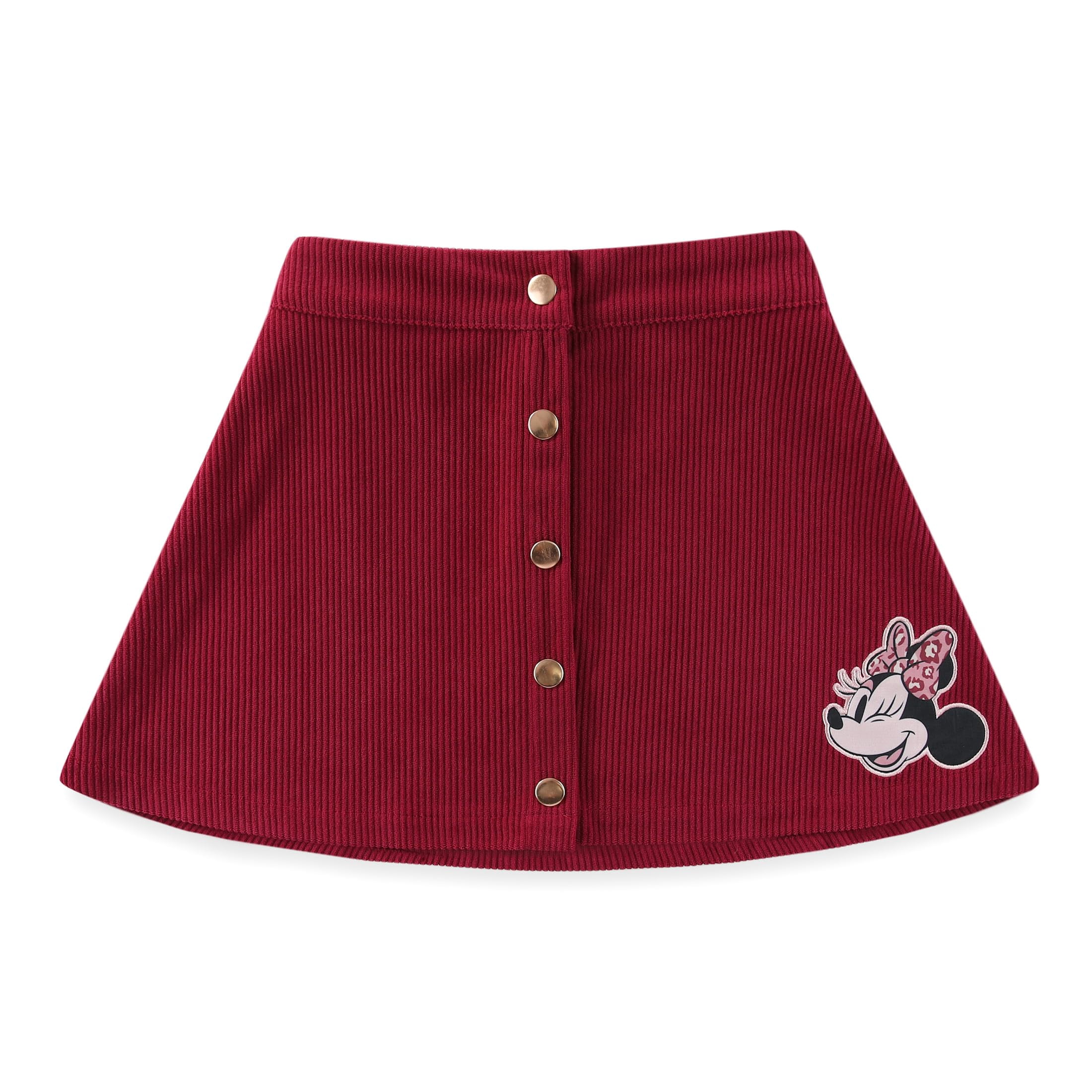 Disney Minnie Mouse Long Sleeve Shirt and Corduroy Skirt Set (Girls), 2 Piece Set, Sizes 2T-8