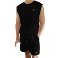 thumbnail image 2 of Mens Sets 2 Piece Outfits Shirt Fashion Summer Tracksuits Casual Set Sleeveless Tank and Shorts Set for Men, 2 of 7