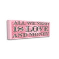 thumbnail image 3 of Stupell All We Need Love & Money Pink Dollar Inspirational Painting Gallery Wrapped Canvas Print Wall Art, 3 of 7