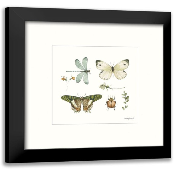 Audit, Lisa 12x12 Black Modern Framed Museum Art Print Titled - Green Fields X