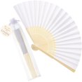 thumbnail image 1 of Set Hand Fans Cosweet 60 para boda con etiquetas de agradecimiento y bolsas, 1 of 7