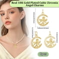 thumbnail image 2 of 1 Box 8Pcs Angle Charms 18K Gold Plated Cubic Zirconia Moon Charms Angle Wing Fairy Dangle, 2 of 6