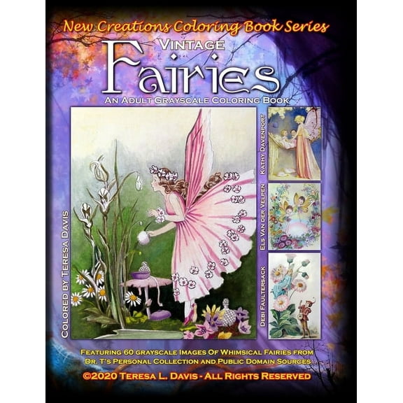 New Creations Coloring Book Series: Vintage Fairies (Paperback)