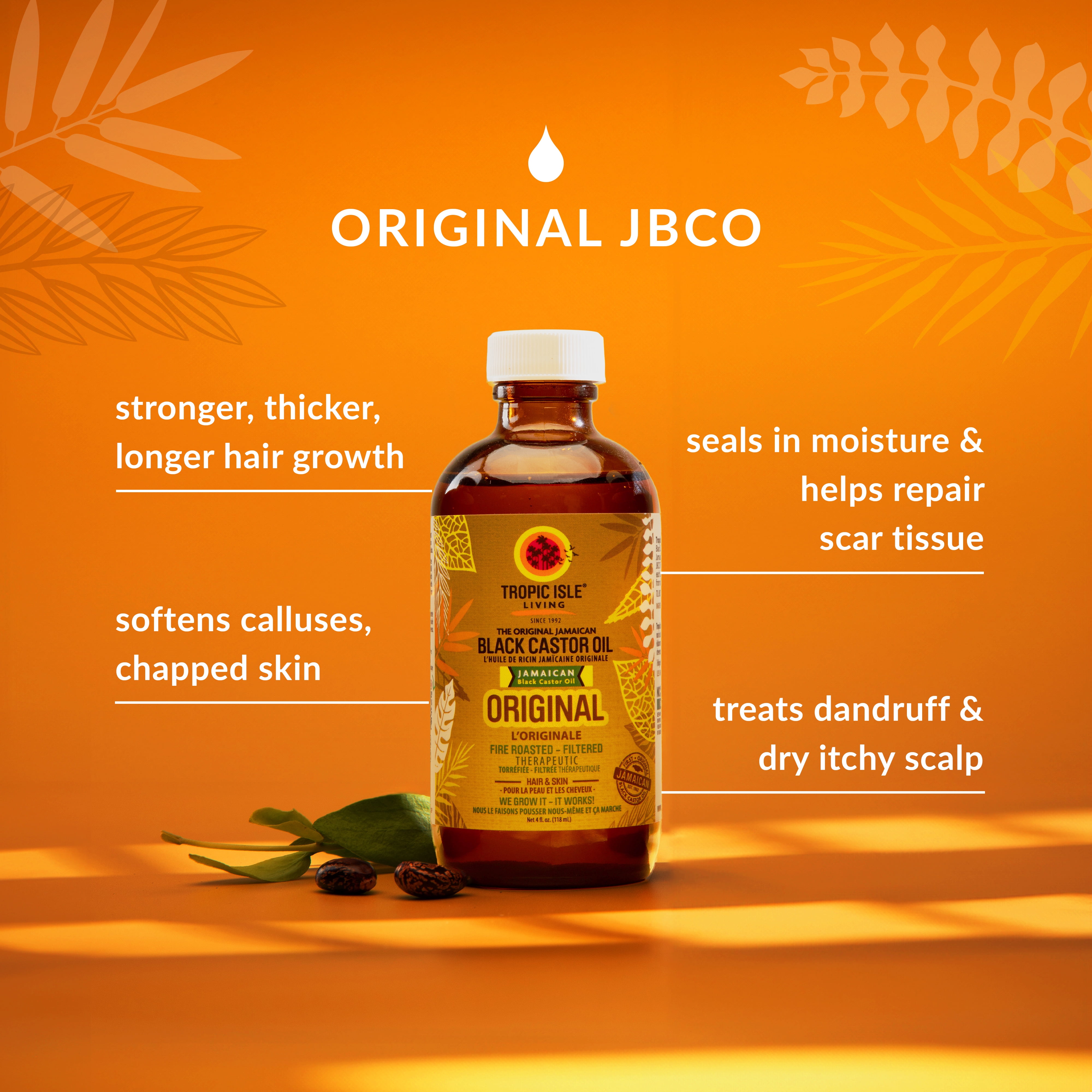 Tropic Isle Living, 100% Natural Jamaican Black Castor Oil, 8oz