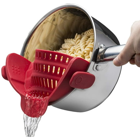 

Kitchen filter patented clip-on silicone colander suitable for all pots and pans