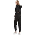 thumbnail image 4 of Feinuhan Long Sleeve Pullover Hoodies Casual Crop Top Sweatshirt, Black, X-Large, 4 of 5