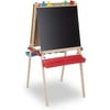Melissa & Doug Deluxe Standing Art Easel - Dry-Erase Board, Chalkboard, Paper Roller - FSC Certified
