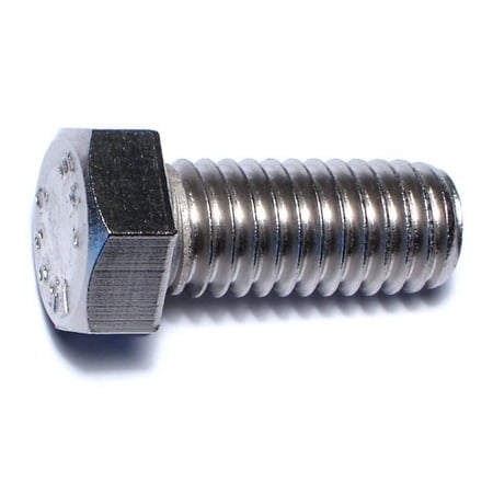 

7/16 -14 x 1 18-8 Stainless Steel Coarse Thread Hex Cap Screws (10 pcs.)
