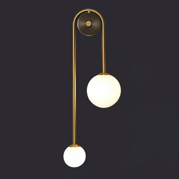 Modern Wall Lamps & Sconces, Mid Century Ball Glass Gold Wall Lights for Bedroom Living Room Hallway Bedside Bathroom Hallway Indoor,C