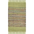 thumbnail image 2 of SAFAVIEH Montauk Jayde Striped Cotton Area Rug, Green/Multi, 3' x 5', 2 of 6