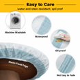 thumbnail image 3 of Elastic Fitted Round Tablecloth, Blue Striped Waterproof Stretch Table Cover for 45"-54" Tables, Rustic Farmhouse Stripes Washable Outdoor Tablecloths for Patio, Picnic, Camping, 3 of 9