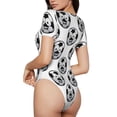 thumbnail image 2 of Balery Happy Soccer Body de cuello redondo de manga corta para mujer Tops de manga corta Tops básicos-X-Large, 2 of 7