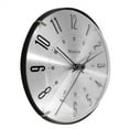 thumbnail image 2 of 10" Silver Aluminium Dial Analog QA Wall Clock with Dome Glass Lens and Modern Silver Finish, 2 of 6