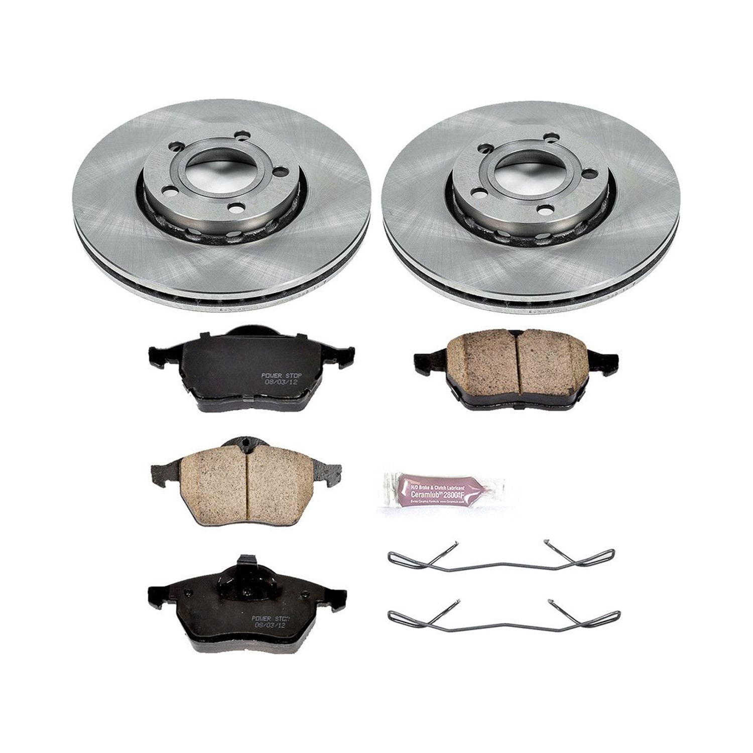 Power Stop Front Stock Replacement Brake Pad and Rotor Kit KOE3103