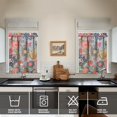 thumbnail image 4 of Vintage Country Curtains 36 Inch - 3 Panel Rustic Bloom Set with Bohemian Wildflowers, Rod Pocket Kitchen Window Drapes for Farmhouse Style, 4 of 6