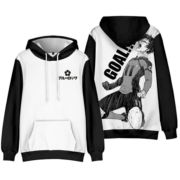 Bluelock Hoodie Cosplay Casual Sweatshirt Long Sleeve Pullover Unisex Tops 3D Hooded Tracksuit Cosplay Hoodies