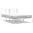thumbnail image 3 of Pemberly Row Powder-Coated Steel King Size Bed Frame in White, 3 of 10