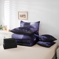 thumbnail image 5 of Feelyou Mystic Black Cat Bedding Comforter Set 7pcs for Teen, Groovy Daisy Floral King Bedding Sets, Hippie Tribal Animal Reversible Bed Sheets, Luxury Bedroom Decor, 5 of 7