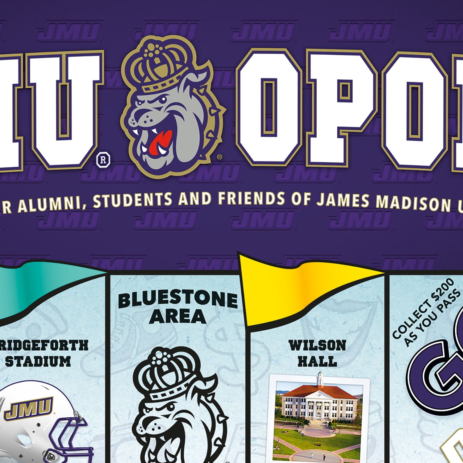 Late For The Sky: JMU-Opoly - James Madison University Themed Family Board Game, Opoly-Style, Traditional Play Or 1 Hr Version, Ages 8+, 2-5 Players