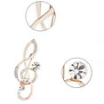 thumbnail image 4 of Ayyufe Women's Rhinestone Music Note Scarf Brooch Rose Gold Treble Clef Pin, 4 of 6