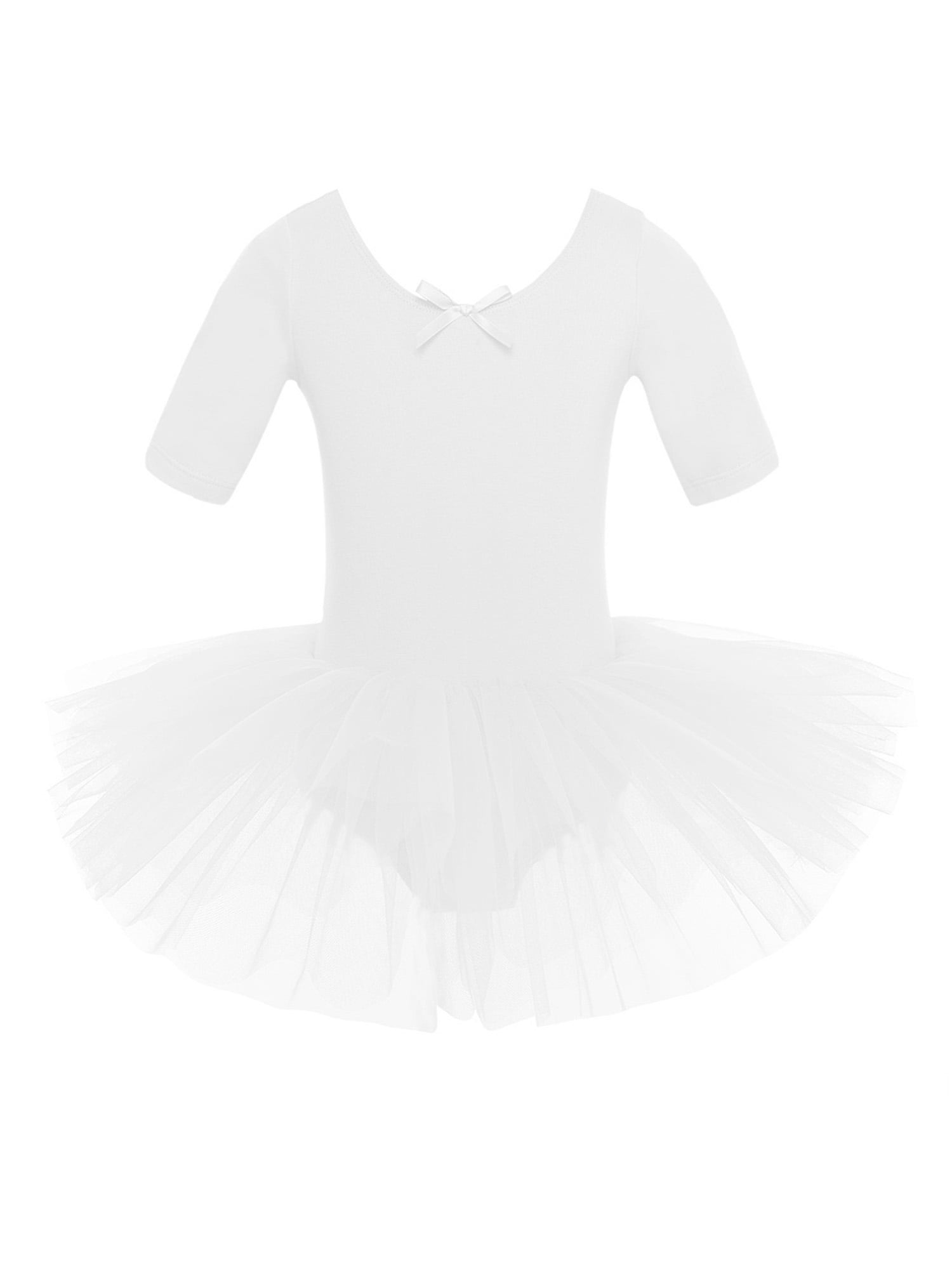 iEFiEL Girls Cross Back Tulle Ballet Dance Tutu Dress with Builtin Knickers Dance Outfit