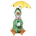 thumbnail image 2 of Northlight Sitting Duck in Raincoat and Umbrella Outdoor Garden Statue - 10.5", 2 of 8