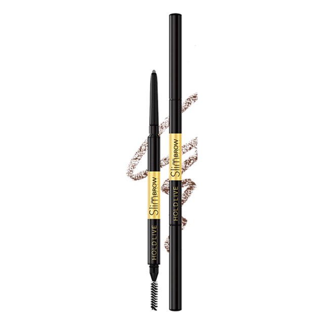HOLD LIVE 0.1g Fine Refill Eyebrow Pencil in 05# Linen Light Brown - Smooth & Hard Texture, Waterproof & Sweatproof, Non-Caking, Natural Coloring with Soft Eyebrow Brush for Defined, Long-Lasting