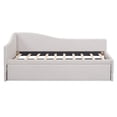 thumbnail image 5 of Twin Size Upholstered L-Shaped Upholstered Daybed with Pop Up Trundle, Beige, 5 of 10