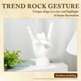 thumbnail image 3 of Resin Rock on Hand Statue Compact Decorative Rock Culture Table Sculpture for Bookshelf Mantle Home Office, 3 of 11